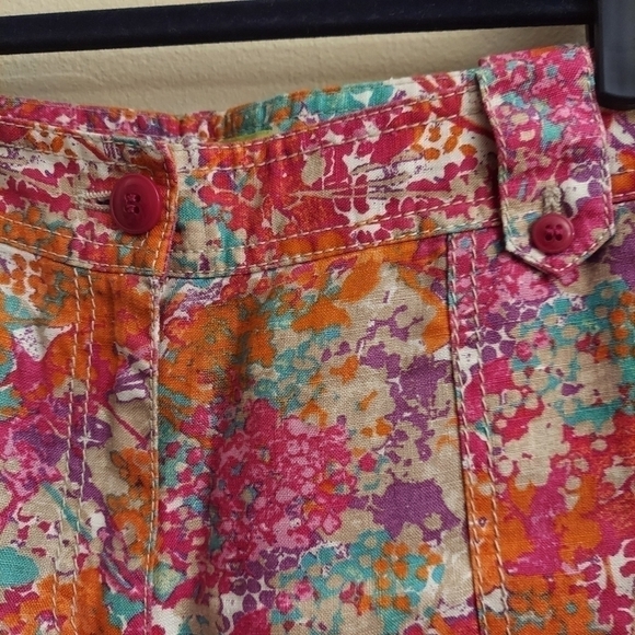 SIGRID OLSEN Linen Cargo Style Floral Wide Legged Pants - Picture 2 of 12